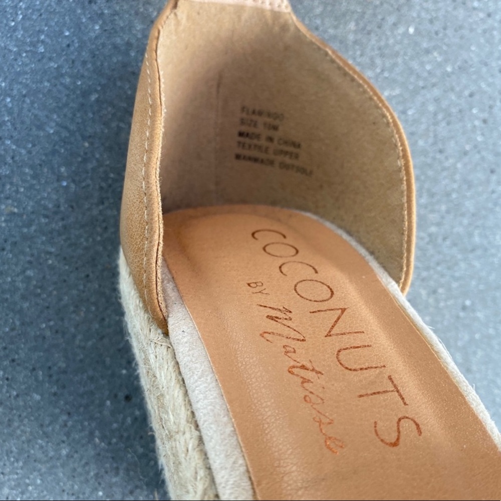 MATISSE espadrille wedges sandals chunky heels platform women’s tan 10 beige tan - Picture 9 of 9